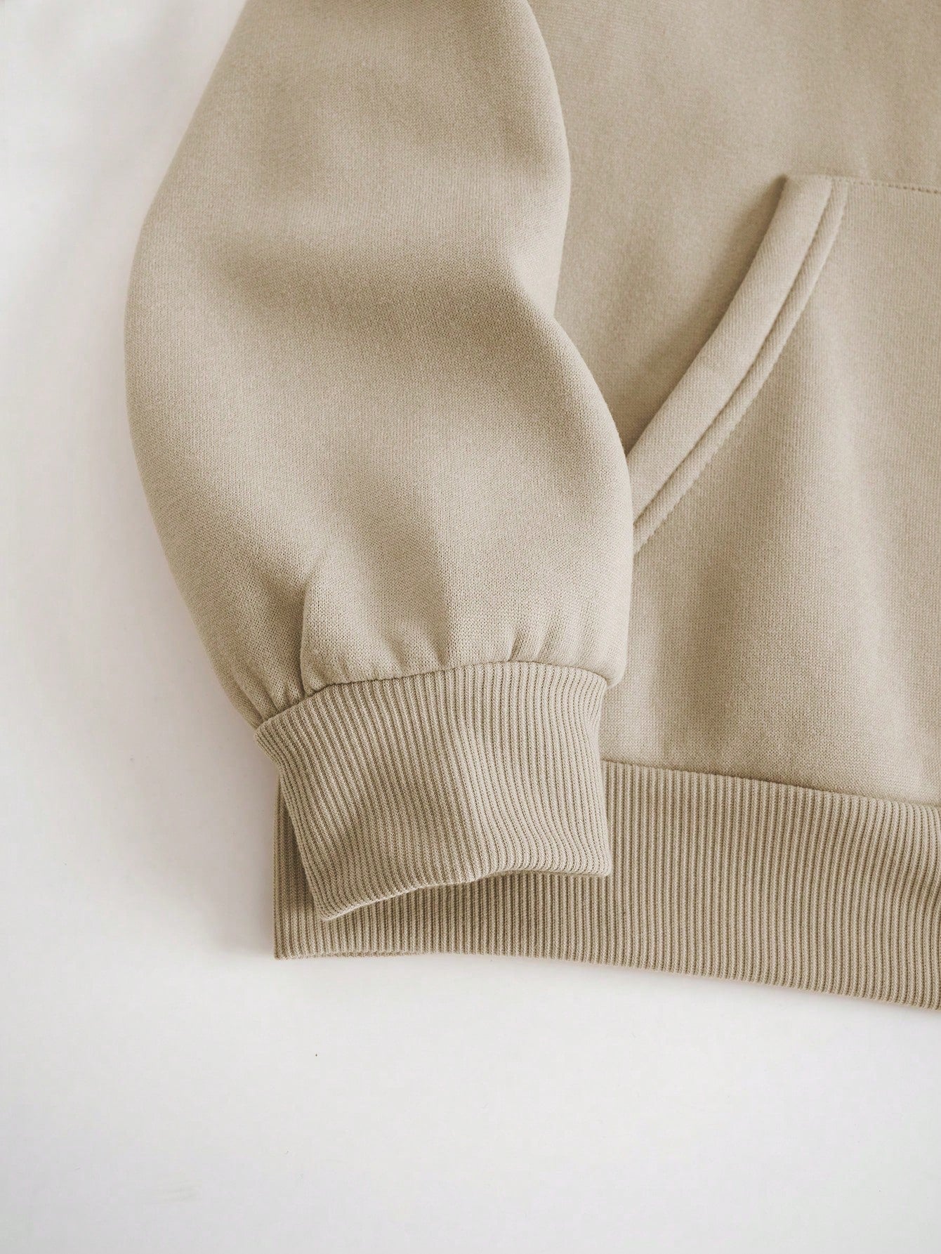 Khaki Pocket Slogan Graphic Hoodie